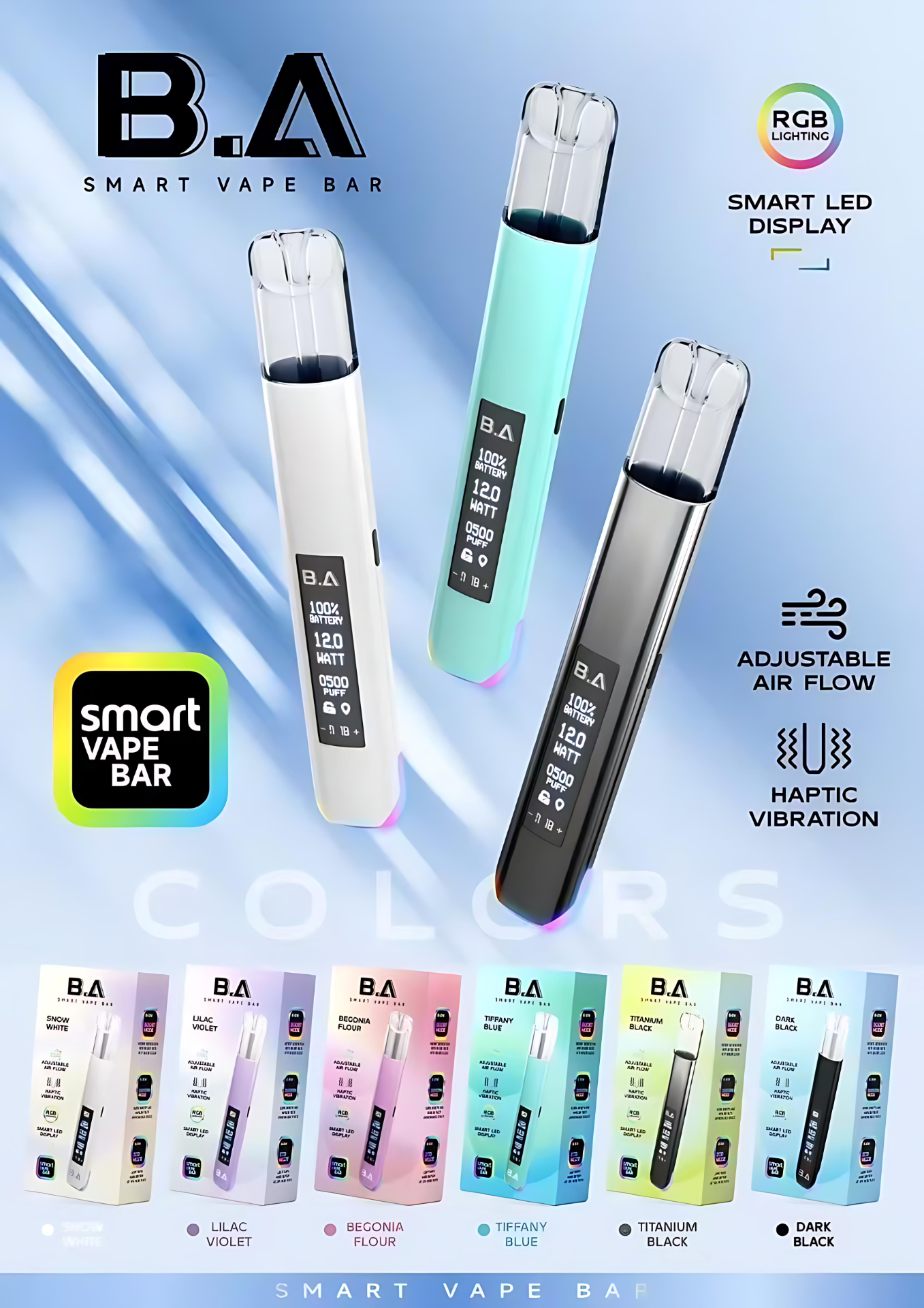 B.A 智慧 LED 發光主機:Smart Vape Bar